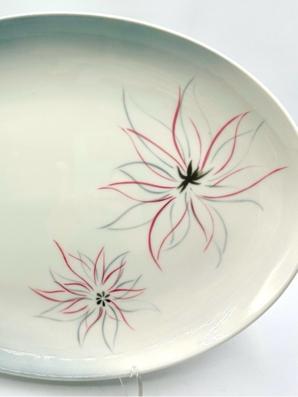 Nobility “Ballet” 13.75” Platter w Poinsettias. 1950s Vintage made in USA. MC